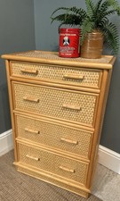 Vintage Rattan & Bamboo Chest