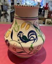 Poole Pottery | Lamp Base | Blue Bird Design | Handmade | Vintage | Signed 