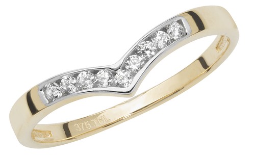 9ct carat yellow gold wishbone - carat,