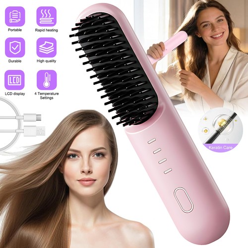 Wireless straightening brush - wireless,