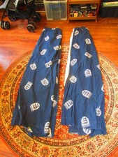 Curtains England Football Three Lions Badge Navy 66" x 65" LINED EXCELLENT 