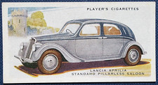 LANCIA APRILIA Saloon Car    Vintage 1937 Illustrated Card   EE17M