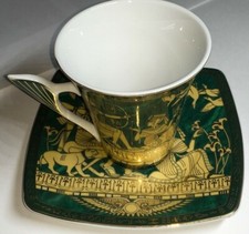 Egyptian Cup & Saucer 24Kt