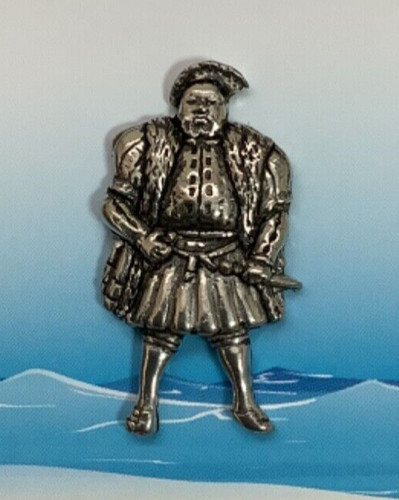 King henry v111 silver pewter - king,