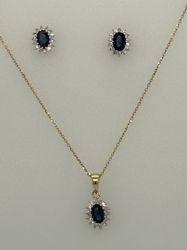 9ct yellow gold sapphire - 9ct, &