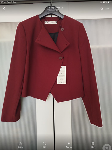 Zara cropped blazer - blazer, size