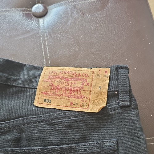 Levi 501 men black cotton - black,