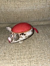 Vintage Cowrie Shell Pig Pin Cushion