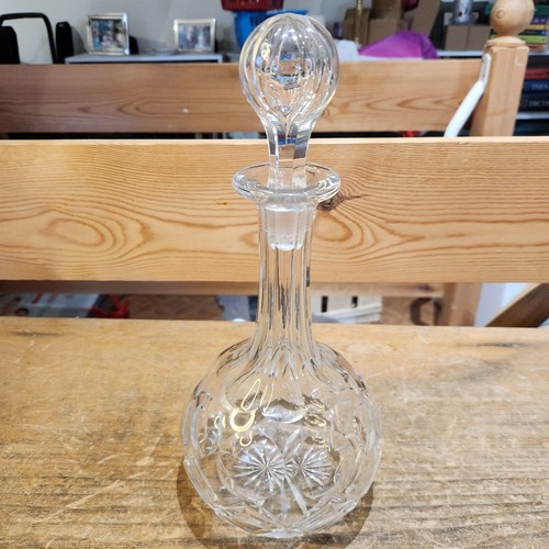 Antique cut glass decanter - antique,