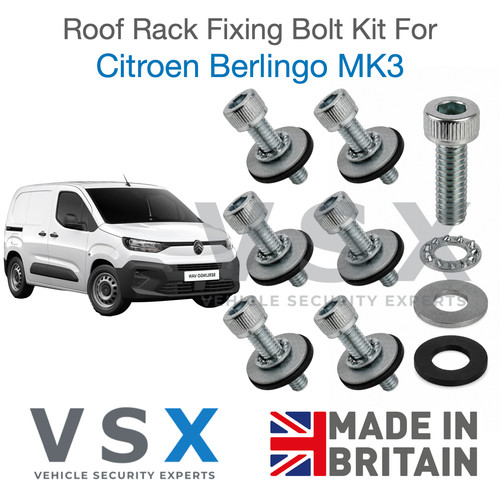 Roof rack fitting bolt kit - rack, for