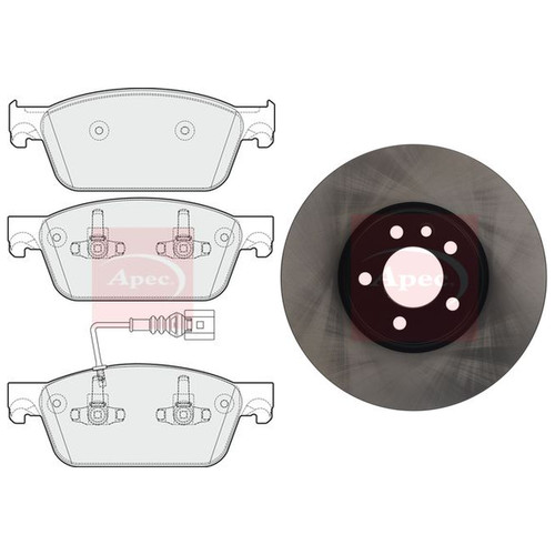 Apec front brake vented discs - vented,