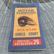 EARLS COURT MOTOR EXHIBITION 1949 OFFICIAL CATALOGUE Car Boat Caravan Mancave