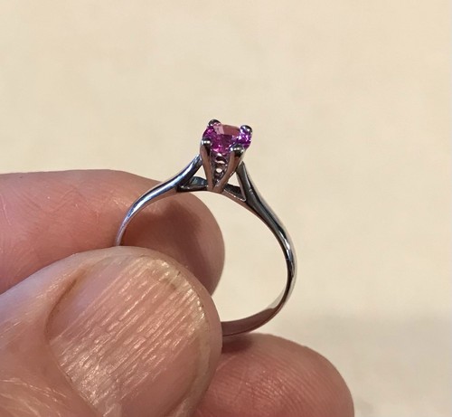 Natural ruby white - ruby, gold
