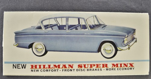 1963 hillman super - minx, sedan