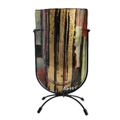 Massi italian art glass vase - italian,