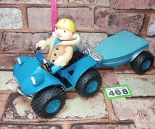 Vintage Bob The Builder Scrambler Winter Snow Quad Bike Figure & Trailer Lg468