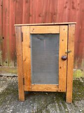 Vintage Antique Pine Meat Drying Cupboard Cabinet