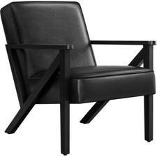 Faux Leather Armchair Accent