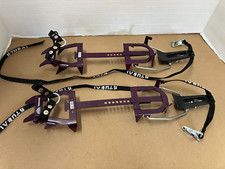 Retro Stubai Trekking Crampons Purple Winter Walking w/ Mountain Technology Case