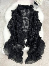 Vintage Black Ruffled
