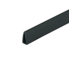 Black Plastic U-Channel, Fits