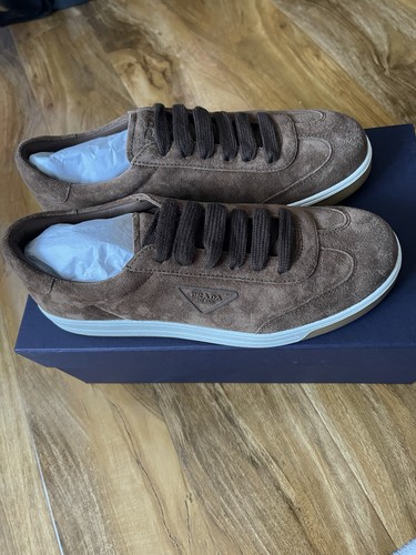 Prada men brown suede - brown, low