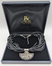 Rare Vintage Boxed Michaela Frey Wille Half Moon Enamel Gustav Klimt Necklace