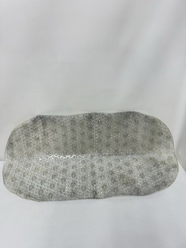 Pvc bath mat silver glitter - pvc,