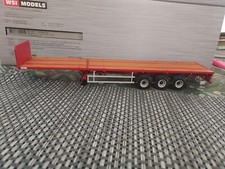 WSI FLATBED TRAILER 3 AXLE RED