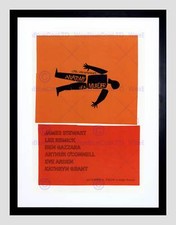 ADVERT CULTURAL MOVIE FILM ANATOMY MURDER BLACK FRAMED ART PRINT B12X4357