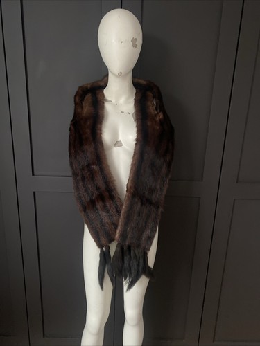 Stole vintage real fur - stole, :