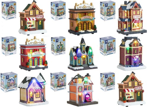 Led lighted christmas village - lighted,