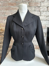Seigal Vintage 1940s-50s New Look Hourglass Black Suit Jacket Size 8-10 U.K. VGC