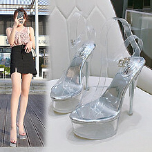 Crystal show stripper heels - crystal,