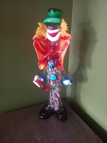 Murano vintage glass - glass, clown