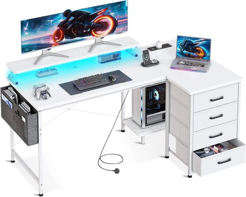 Shaped gaming desk 140x80cm - l,