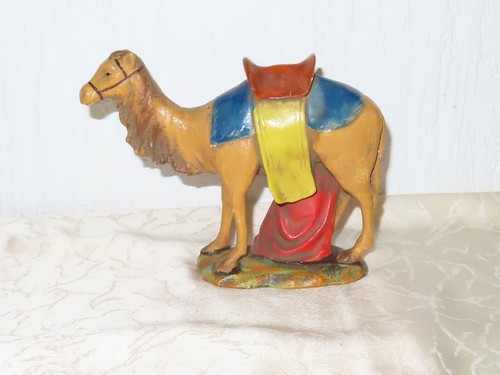 Plaster nativity figures - plaster,