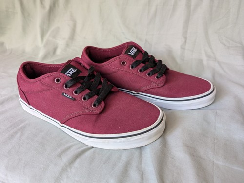 Vans burgundy red low top - vans,