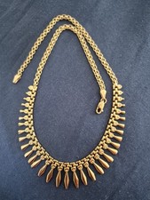 Genuine 9ct Gold Cleopatra Style Necklace 17 Inch - Never Worn Perfect Condition