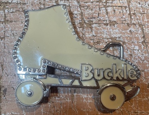 Roller skate metal belt buckle - skate,