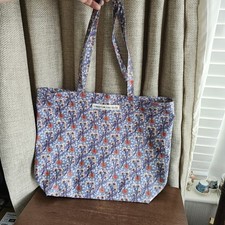 Liberty London x Comic Relief Red Nose Colab Oilcloth Shopper Tote Bag 17x15x6”