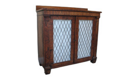 Antique Late Regency Book Case, circa 1830.  Chiffonier, Storage Cupboard