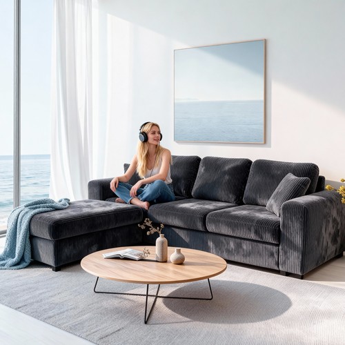 Shaped corner sofa - corner, with