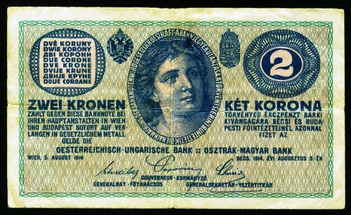Austria crowns 1914 - 2, 17b