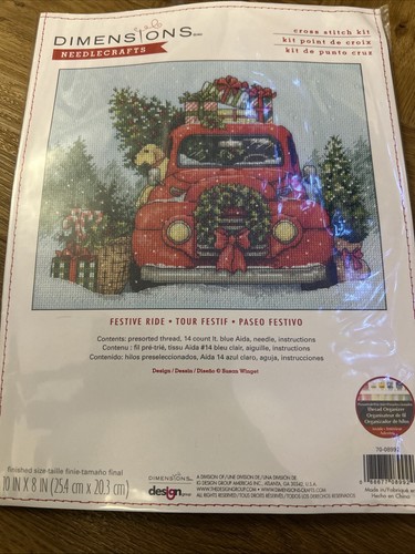 Cross stitch kit gold - cross,