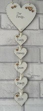 Personalised Family Sign Plaque Heart Our Family Name Gift House Warming Gift