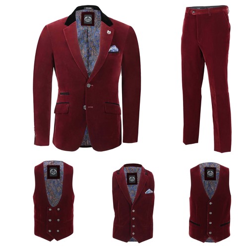 Mens maroon velvet vintage - velvet,