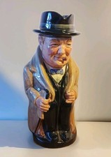 Vintage Royal Doulton Ceramic Winston Churchill (9"/23cm) Toby Jug