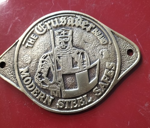 Vintage brass safe - vintage, plaque