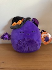 Blas Squishmallows Halloween Limited Edition Purple Bat Witch BNWT